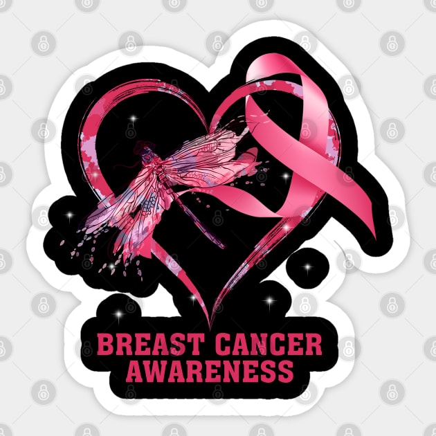 In October We Wear Pink Heart Breast Cancer Month Sticker by Gendon Design